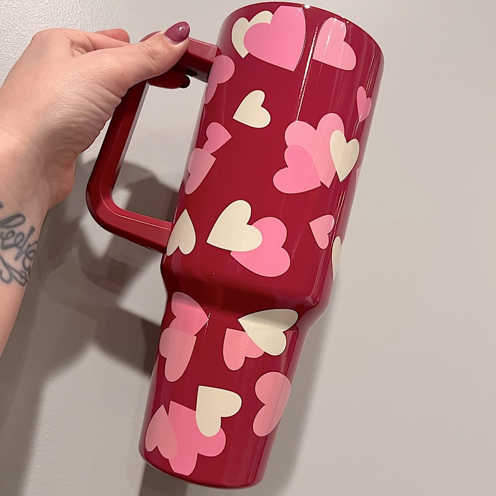 Kate Spade ❤️ Valentines Day 40oz Stainless Steel Insulated Heart Tumbler Cup